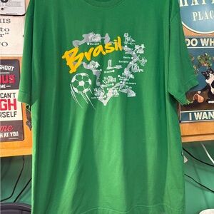 Green Brasil Graphic Tee Soccer
